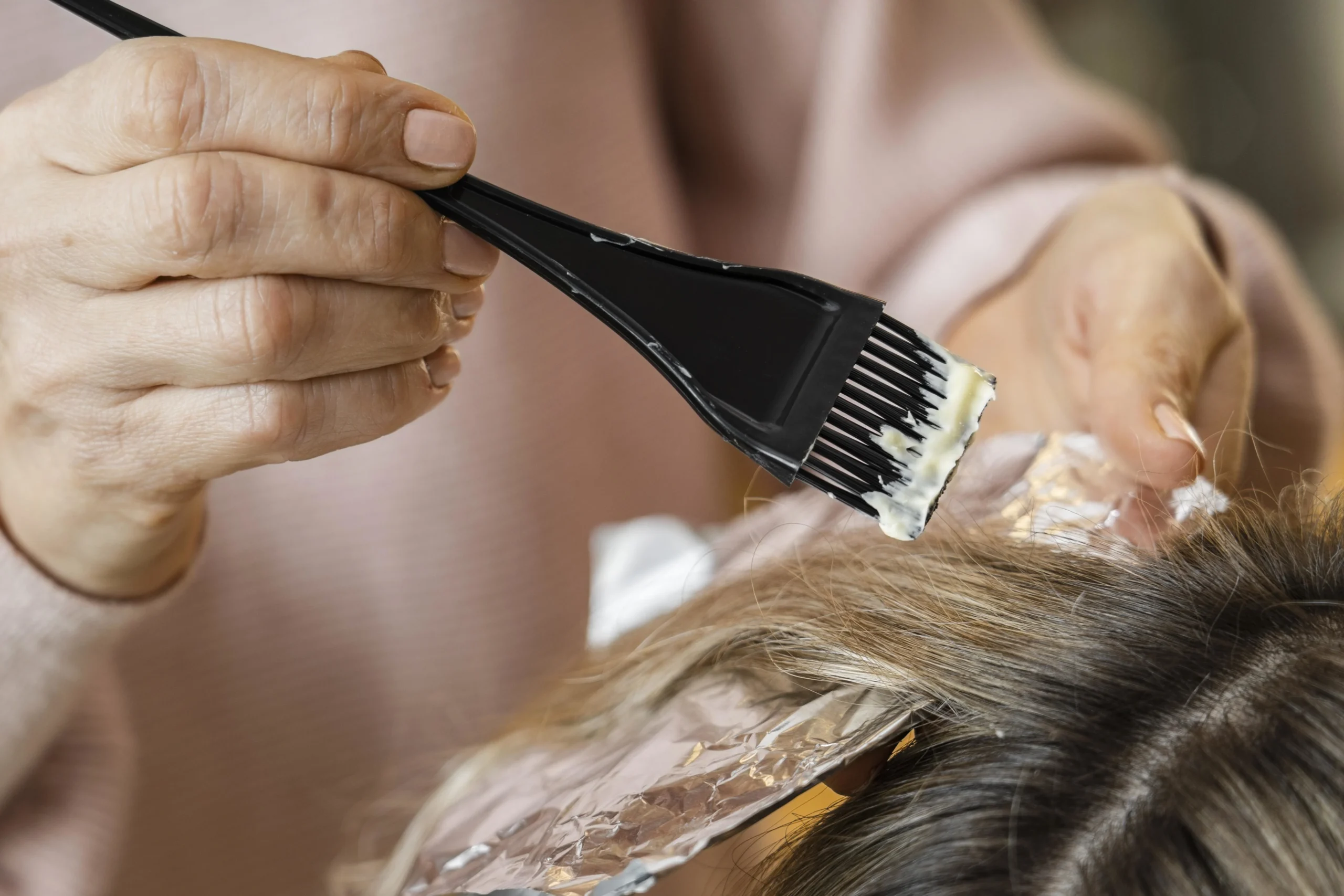 Balayage hair colour done in a salon